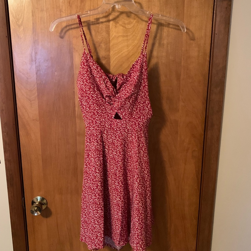 Floral Red Dress